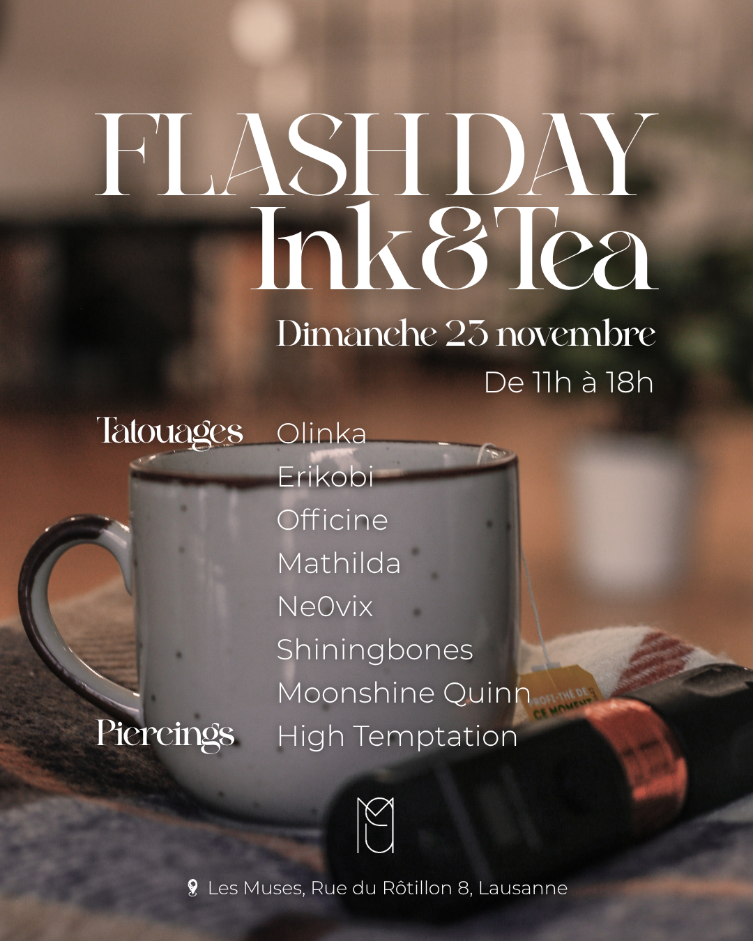 Flash Day<br />
Ink&Tea<br />
Dimanche 23 novembre 11-18h